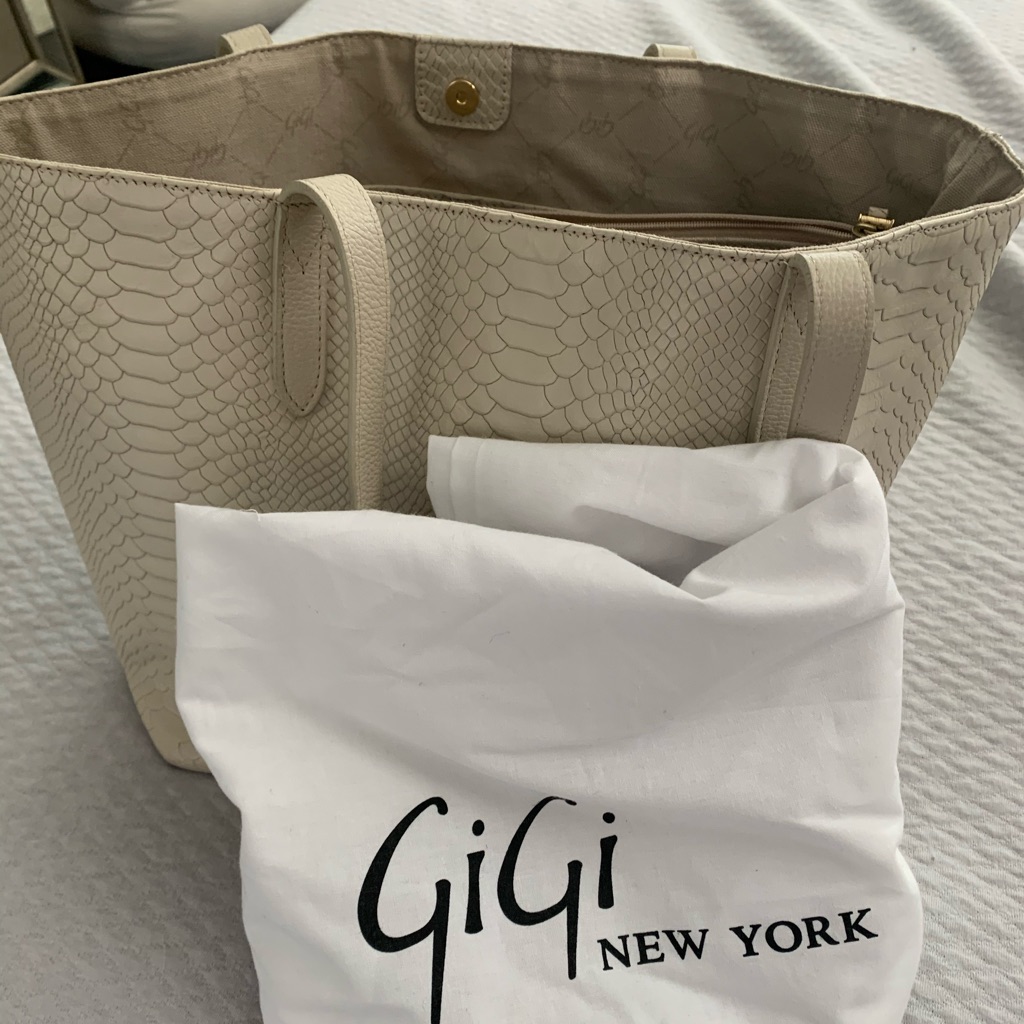 Gigi New York Teddie Snakeskin Leather Tote